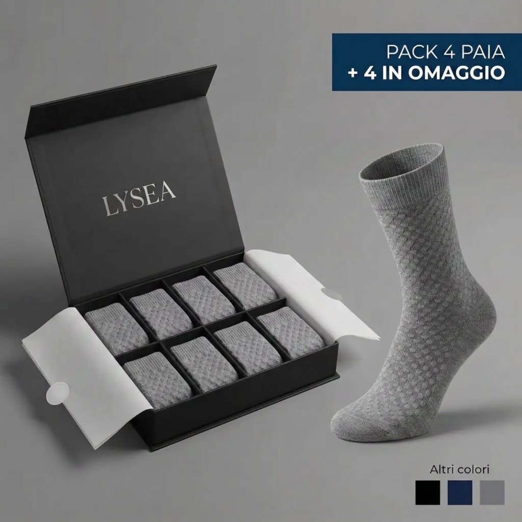 CALZE LYSEA A MEZZA GAMBA IN FIBRA DI BAMBÙ PREMIUM