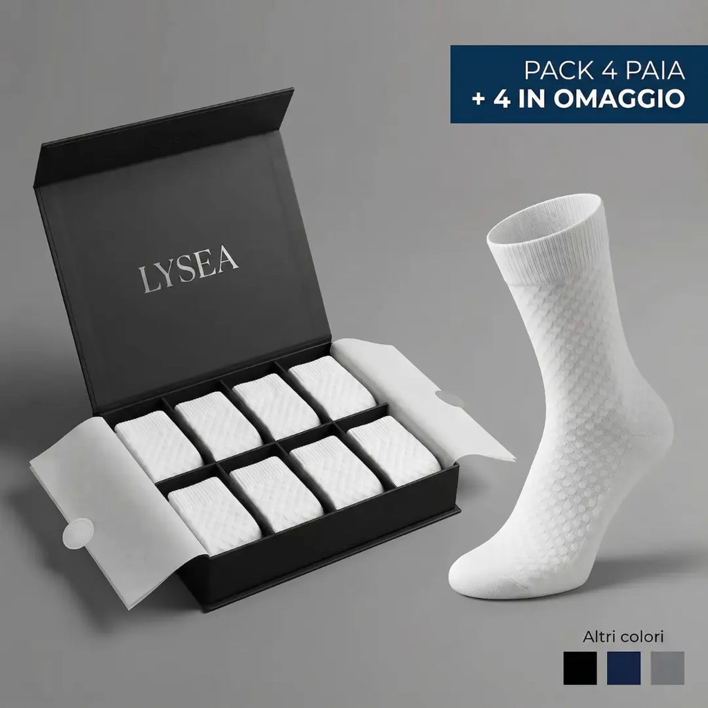 CALZE LYSEA A MEZZA GAMBA IN FIBRA DI BAMBÙ PREMIUM