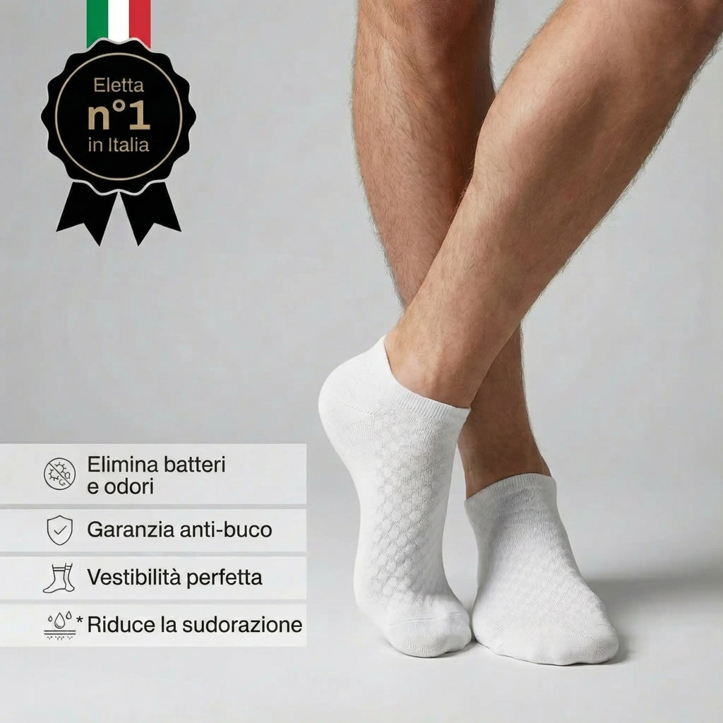 CALZINI LYSEA A POLPA CORTA IN FIBRA DI BAMBÙ PREMIUM