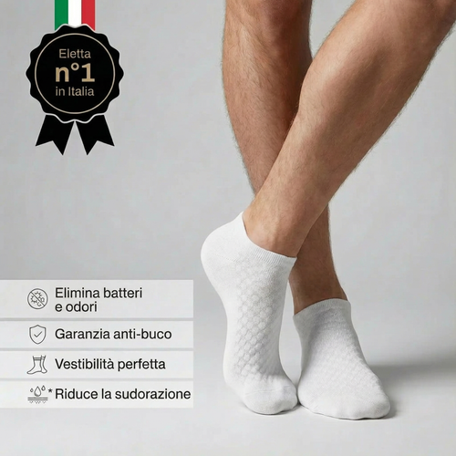 CALZINI LYSEA A POLPA CORTA IN FIBRA DI BAMBÙ PREMIUM