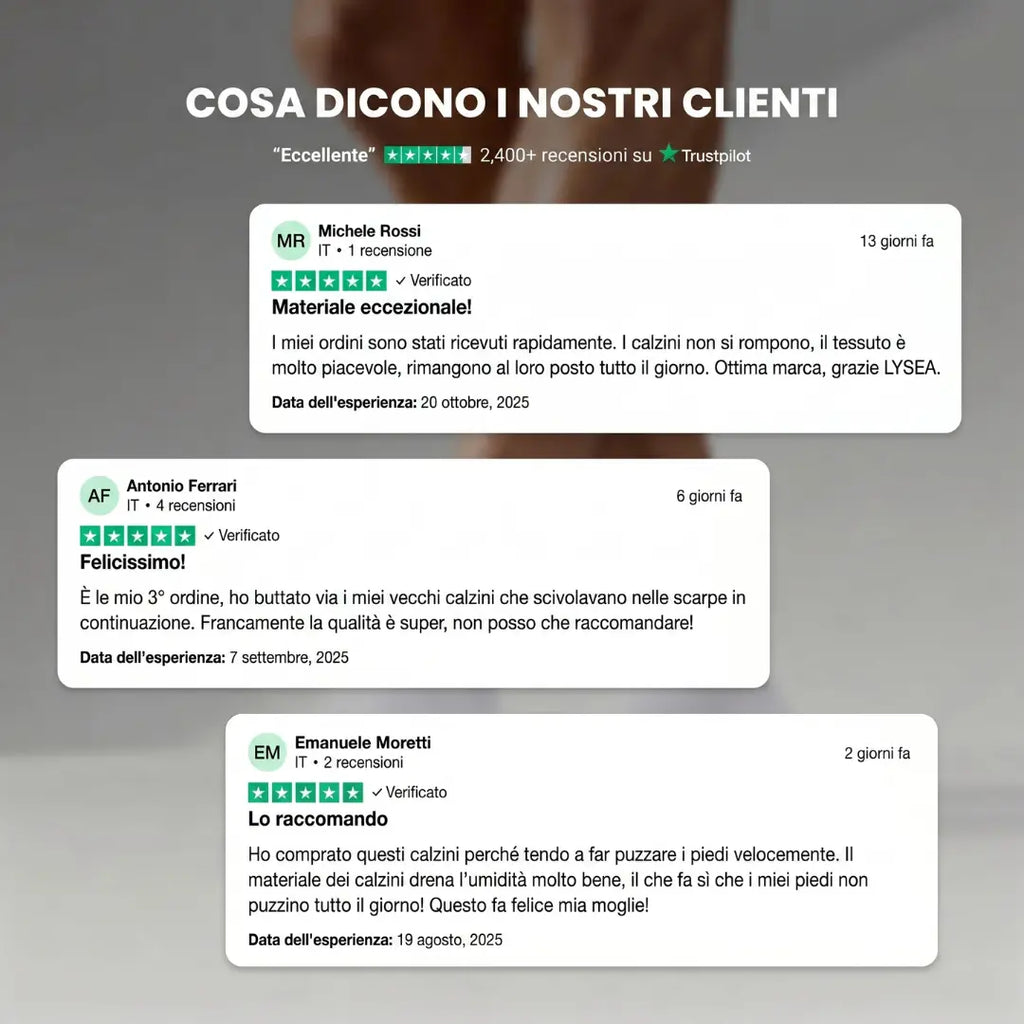 CALZE LYSEA A MEZZA GAMBA IN FIBRA DI BAMBÙ PREMIUM