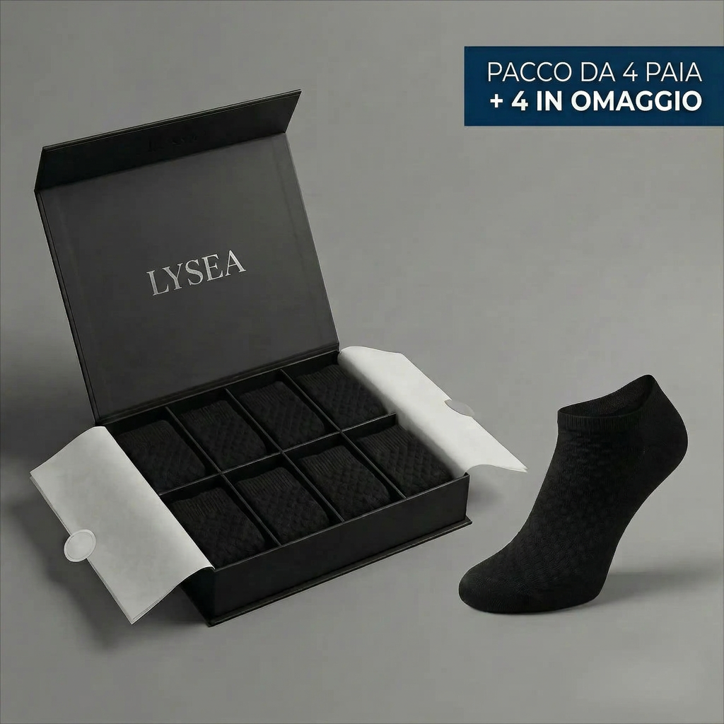 CALZINI LYSEA A POLPA CORTA IN FIBRA DI BAMBÙ PREMIUM